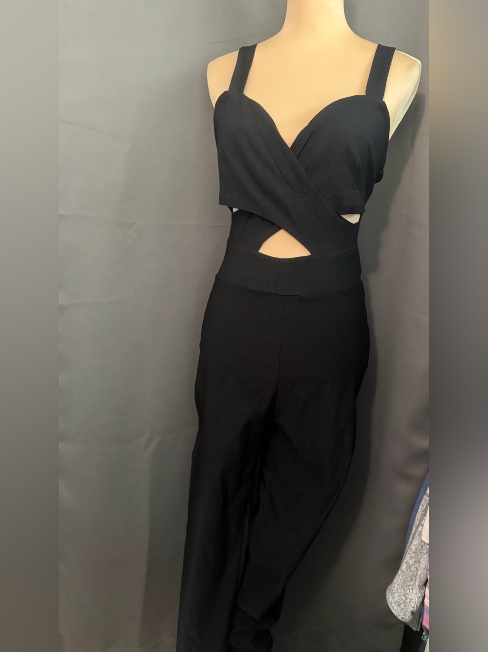 Fashion Nova Black Cutout Jumpsuit